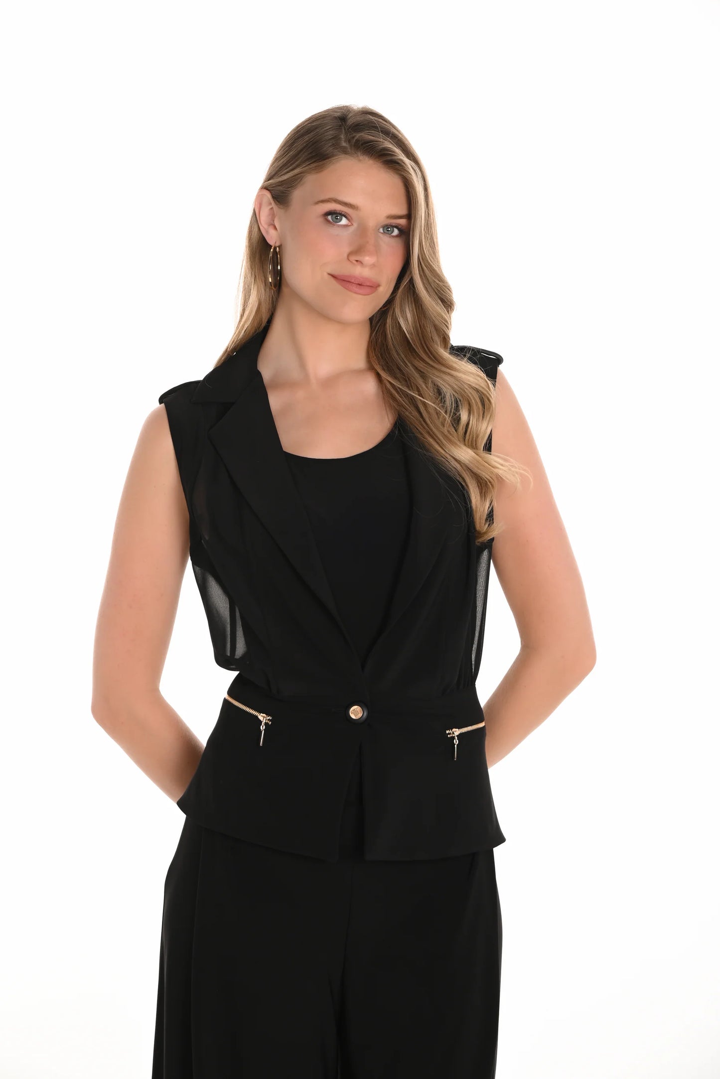 Knit Black Vest 251049