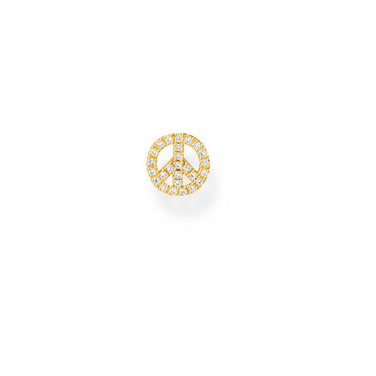 Peace Sign Single Stud H2218-414-14