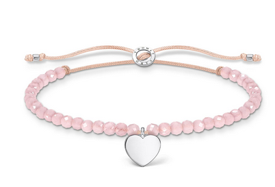 Bracelet pink pearls heart A1985-813-9-L20V