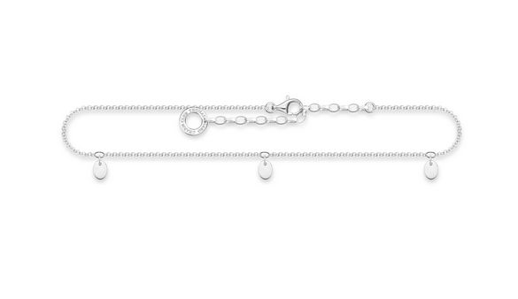 Anklet discs silver Ak0025