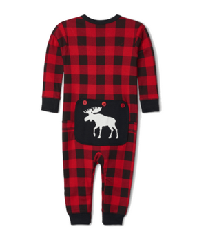 Moose on Buffalo Plaid Onsie