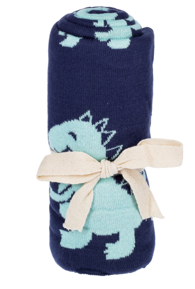 Dinosaur Knit Blanket