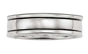 Blackened Silver Band Ring TR1936-001