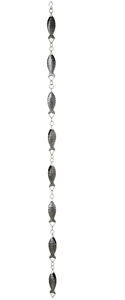 Antique Silver Fish Rain Chain