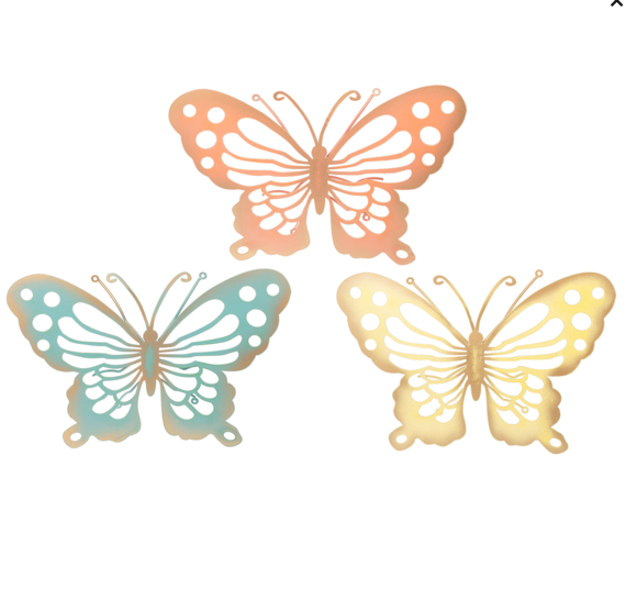 Large Butterfly with Gold Wall Decor