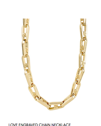 Chain Necklace Love Gold Plated