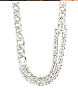 FRIENDS chunky curb chain necklace silver-plated