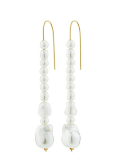 WILLPOWER pearl earrings gold-plated