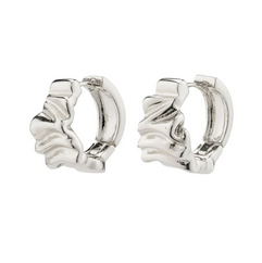 WILLPOWER recycled huggie hoop earrings silver-plated
