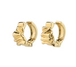 WILLPOWER recycled huggie hoop earrings gold-plated