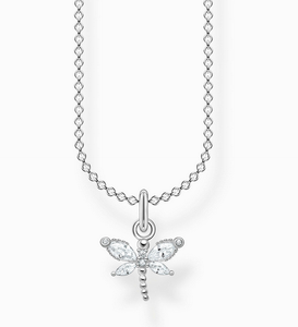 Necklace dragonfly white stones Ke2097-051