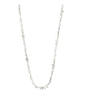 HALLIE organic shaped crystal necklace silver-plated