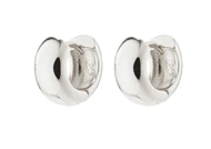 ANAIS recycled chunky huggie hoop earrings silver-plated