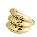 REFLECT recycled statement ring gold-plated