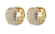 BE crystal huggie hoop earrings gold-plated