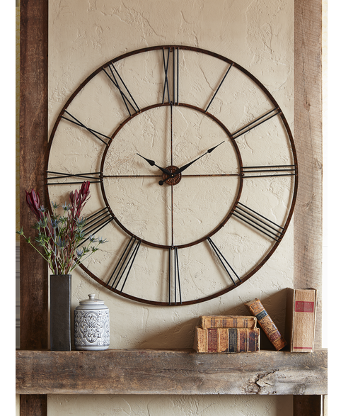 Extra Large Dynasty Gold Roman Numeral Wall Clock