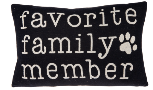 Favorite Family Member Lumbar Knit Pillow