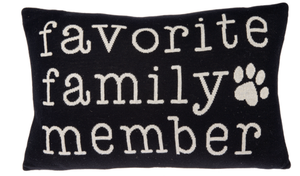 Favorite Family Member Lumbar Knit Pillow