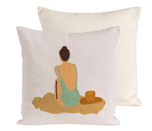 Pillow Girl on Beach