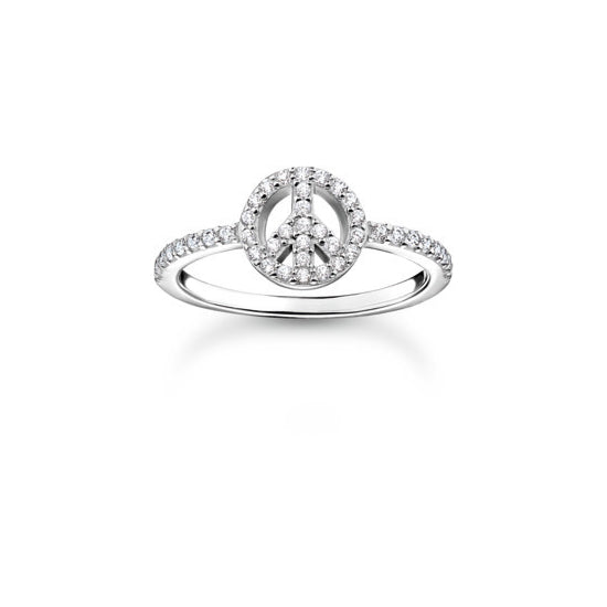 Ring with Peace Sign TR2373-051-14-54