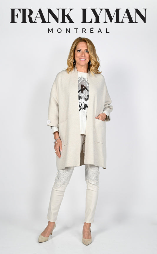 Beige Knit Cover Up 236624U